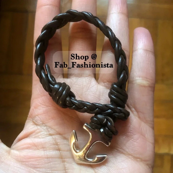 James Avery rare retired leather anchor bracelet - Picture 7 of 14